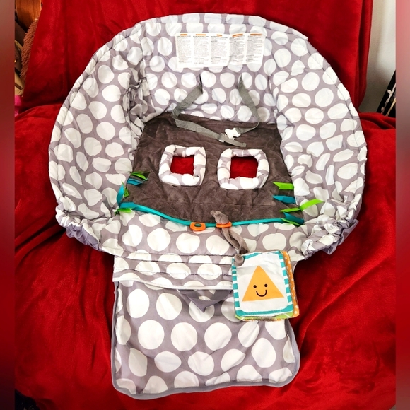 GUC Boppy Preferred Shopping Cart Cover - Gray Dots - Picture 12 of 16